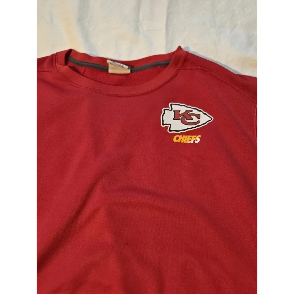 Nike Kansas City Chiefs Therma-FIT Sweatshirt Mens XXL NFL On Field Red Crew